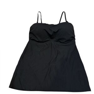 FLEXEES Black Shelf Bra Camisole Tank - XL